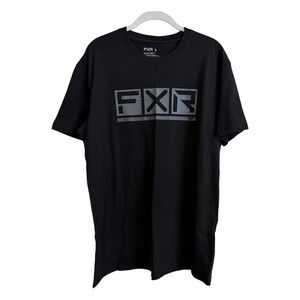 FXR Podium Premium T-Shirt Mens L Black Ops Short Sleeve Graphic Tee NEW